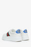 Gucci White Perforated Leather Web Chunky Sneakers Size 38.5 Mens