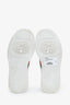 Gucci White Perforated Leather Web Chunky Sneakers Size 38.5 Mens
