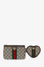 Gucci Monogram GG Supreme Web Ophidia Heart Belt Bag