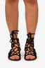 See By Chloe Black Suede 'Edna' Gladiator Sandals Size 38