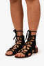 See By Chloe Black Suede 'Edna' Gladiator Sandals Size 38