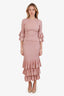 Zimmermann Pink Glitter 'Rebellion' Ruffled Top + Skirt Set Size 1/0