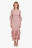 Zimmermann Pink Glitter 'Rebellion' Ruffled Top + Skirt Set Size 1/0