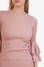 Zimmermann Pink Glitter 'Rebellion' Ruffled Top + Skirt Set Size 1/0