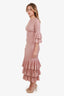 Zimmermann Pink Glitter 'Rebellion' Ruffled Top + Skirt Set Size 1/0