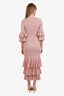 Zimmermann Pink Glitter 'Rebellion' Ruffled Top + Skirt Set Size 1/0