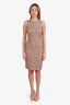 Dolce & Gabbana Brown Floral Embroidered Mini Dress Size 40