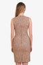 Dolce & Gabbana Brown Floral Embroidered Mini Dress Size 40