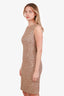 Dolce & Gabbana Brown Floral Embroidered Mini Dress Size 40