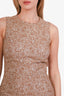 Dolce & Gabbana Brown Floral Embroidered Mini Dress Size 40