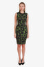 Givenchy Green Floral Cotton Midi Dress Size S