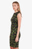 Givenchy Green Floral Cotton Midi Dress Size S