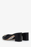 Gucci Black Leather Horsebit Open-Toe Mules Size 37