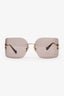 Miu Miu Brown Logo Shield Sunglasses
