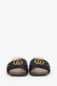 Gucci Black Leather Marmont Heeled Mules Size 37.5