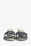 Fendi Grey Canvas Tye Dye Heeled Mules Size 37.5
