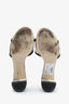 Fendi Grey Canvas Tye Dye Heeled Mules Size 37.5