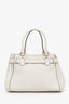 Gucci White Smooth Leather GG Running Medium Tote Bag
