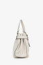 Gucci White Smooth Leather GG Running Medium Tote Bag
