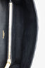 Saint Laurent Black Chevron Leather Medium College Bag With Chain