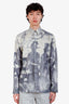 Christian Dior Grey/Cream Silk Patterned Button Down Size 40 Mens