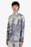 Christian Dior Grey/Cream Silk Patterned Button Down Size 40 Mens