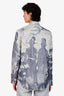 Christian Dior Grey/Cream Silk Patterned Button Down Size 40 Mens