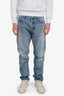Saint Laurent Blue Denim Distress Straight Leg Jeans Size 36 Mens