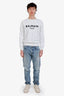 Saint Laurent Blue Denim Distress Straight Leg Jeans Size 36 Mens
