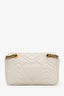 Gucci White Leather Small Marmont Shoulder Bag