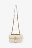 Gucci White Leather Small Marmont Shoulder Bag