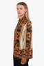 Versace AW18 Runway Yellow/White Silk Wild Leopard Barocco Print Shirt Size 44