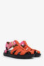 Marni Pink/Orange Canvas 'Gladiator'Mary Jane Sandals Size 36