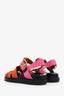 Marni Pink/Orange Canvas 'Gladiator'Mary Jane Sandals Size 36