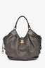 Louis Vuitton Grey Leather Mahina XL Hobo Bag
