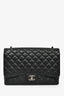 Pre-Loved Chanel™ 2010/11 Black Caviar Leather Maxi Double Flap