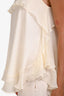 Zimmerman Cream Silk Sleeveless Polkadot Ruffle Top Size 2