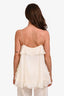 Zimmerman Cream Silk Sleeveless Polkadot Ruffle Top Size 2