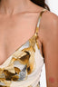 Roberto Cavalli Cream/Brown Cowl Neck Sleeveless Top 44