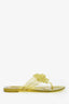 Pre-Loved Chanel™ Green Jelly CC Camelia Sandals Size 39