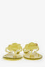 Pre-Loved Chanel™ Green Jelly CC Camelia Sandals Size 39
