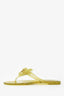 Pre-Loved Chanel™ Green Jelly CC Camelia Sandals Size 39