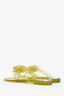 Pre-Loved Chanel™ Green Jelly CC Camelia Sandals Size 39