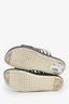 Fendi Black Leather Crocodile Cage Flat Sandals Size 37