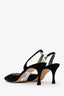 Manolo Blahnik Black Suede Slingback Heels Size 39