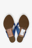 Louis Vuitton Blue Patent Leather Flip Flops Size 38