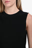 Sandro Black Pearl Embellished Fringe Hem Maxi Sleeveless Dress Size 38
