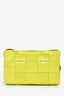 Bottega Veneta Neon Yellow Leather Flat Cassette Bag
