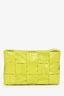 Bottega Veneta Neon Yellow Leather Flat Cassette Bag