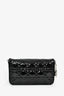 Christian Dior 2019 Black Patent Cannage Lady Dior With Chain